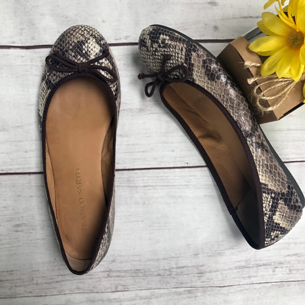Franco Sarto Snakeskin Zapp Flats